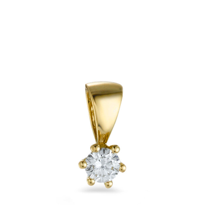 Pendentif Or jaune 18K Diamant 0.10 ct, w-si