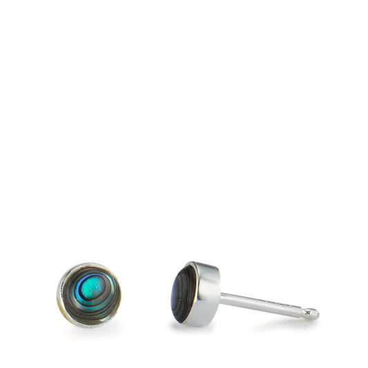 Clous d'oreilles Argent Abalone Ø4.5 mm