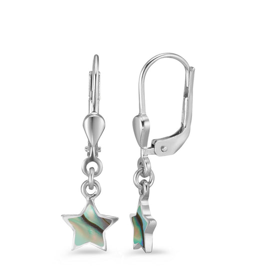 Pendant d'oreilles Argent Abalone Étoile