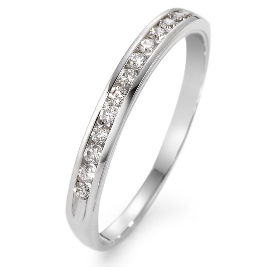 Bague d'éternité Or blanc 18K Diamant blanc, 0.15 ct, 13 Pierres, w-si