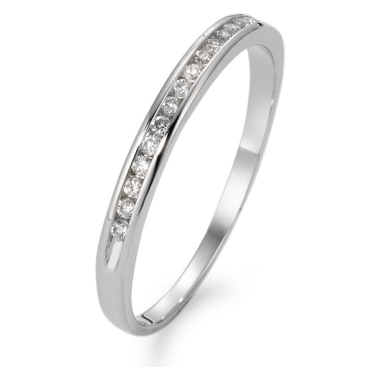 Bague d'éternité Or blanc 18K Diamant blanc, 0.10 ct, 16 Pierres, w-si