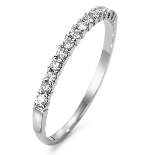 Bague d'éternité Or blanc 18K Diamant blanc, 0.15 ct, 13 Pierres, w-si