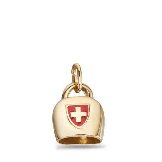 Pendentif Or jaune 18K Laqué Cloche de vache