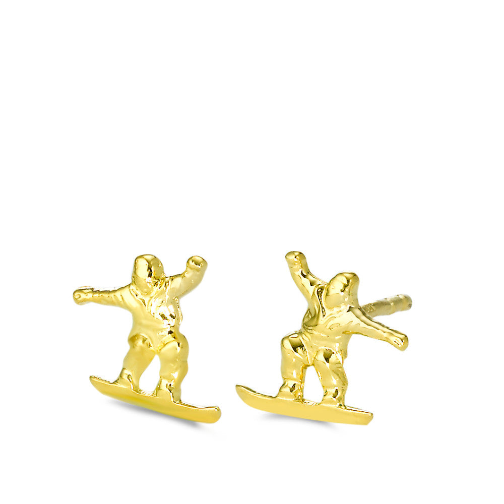 Clous d'oreilles Or jaune 18K Snowboard