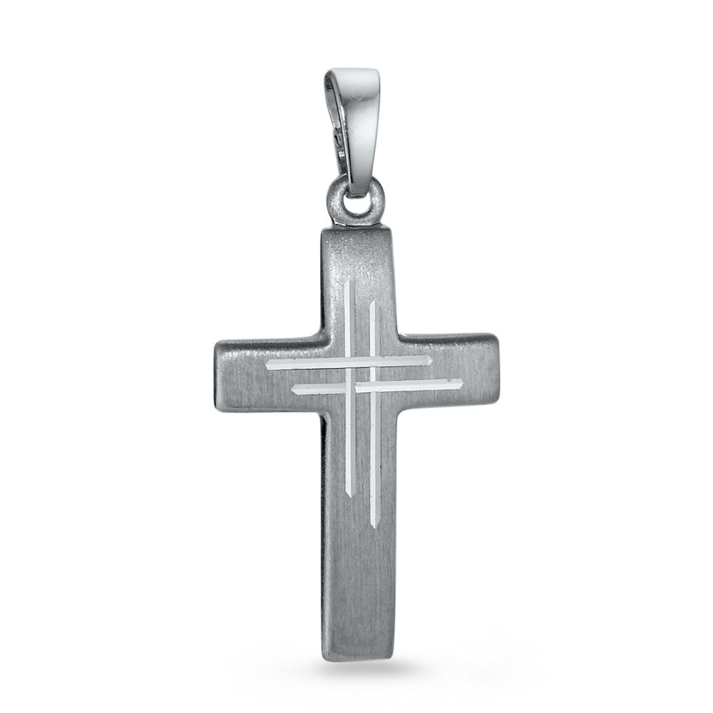 Pendentif Argent Rhodié Croix