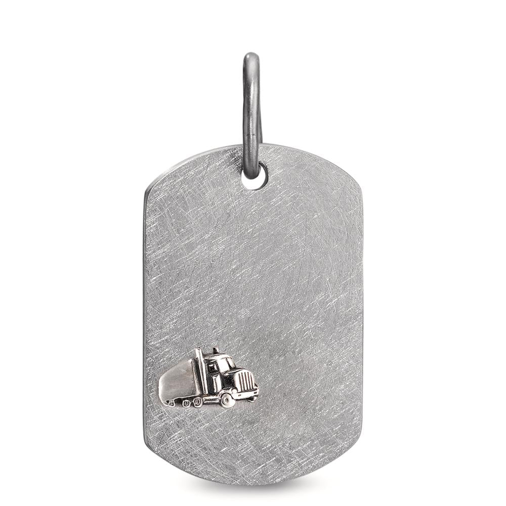 Pendentif avec gravure Acier inoxydable, Argent Camion