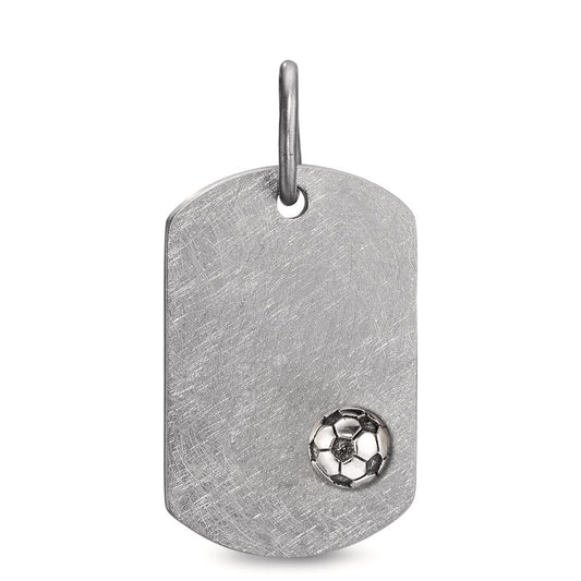 Pendentif avec gravure Acier inoxydable, Argent Football