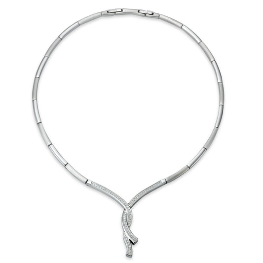 Collier Acier inoxydable Zircone 42-45 cm