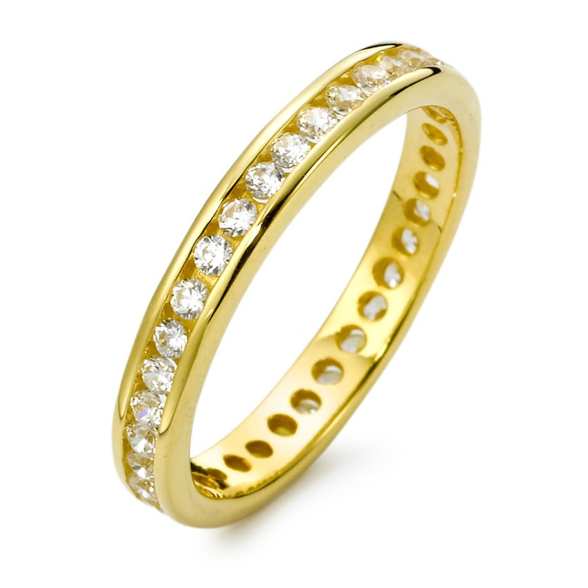 Bague d'éternité Or jaune 9K Zircone