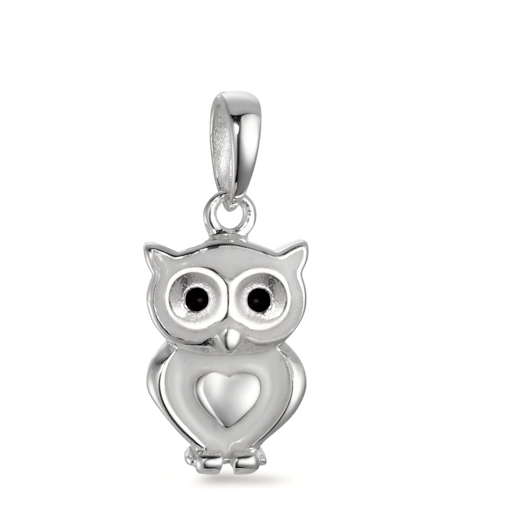 Pendentif Argent Laqué Hibou