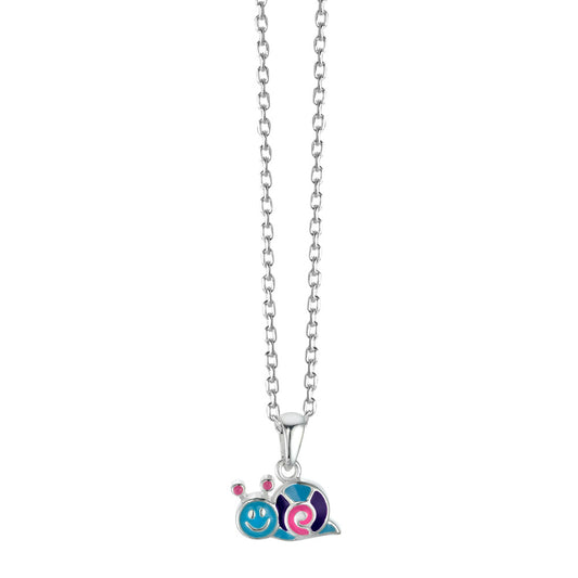 Chaînette avec pendentif Argent Laqué Escargot 36-38 cm