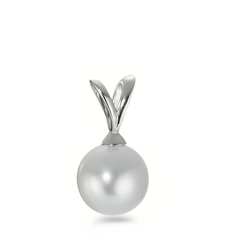 Pendentif Or blanc 18K perle d'eau douce