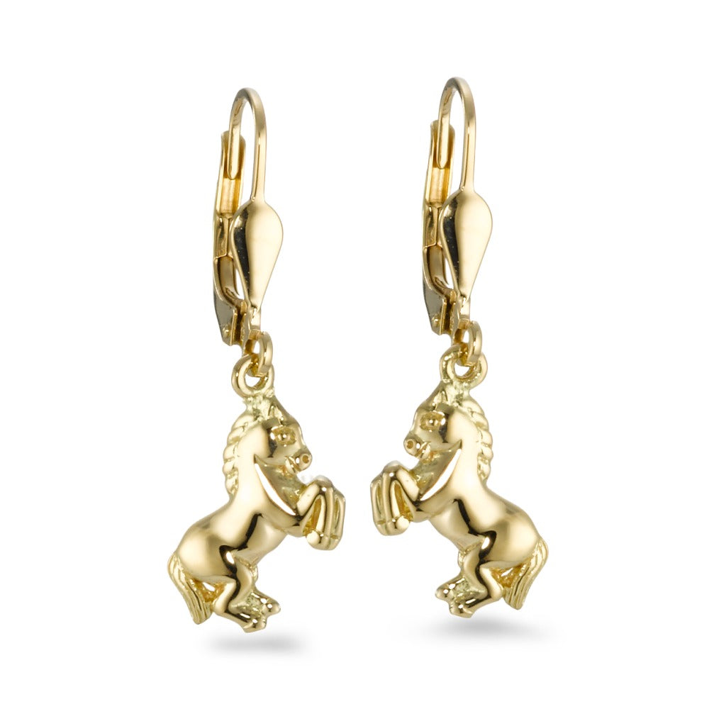 Pendant d'oreilles Or jaune 18K Cheval