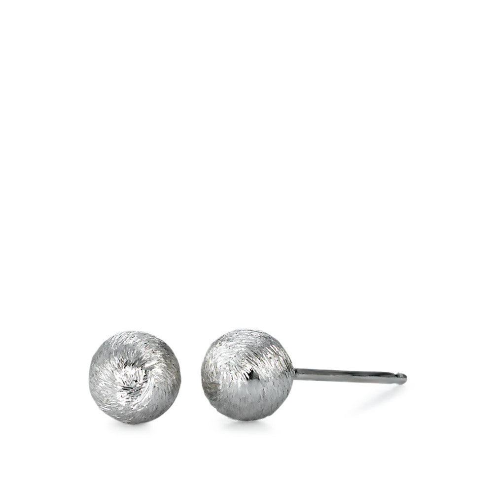 Clous d'oreilles Argent Rhodié Ø6 mm