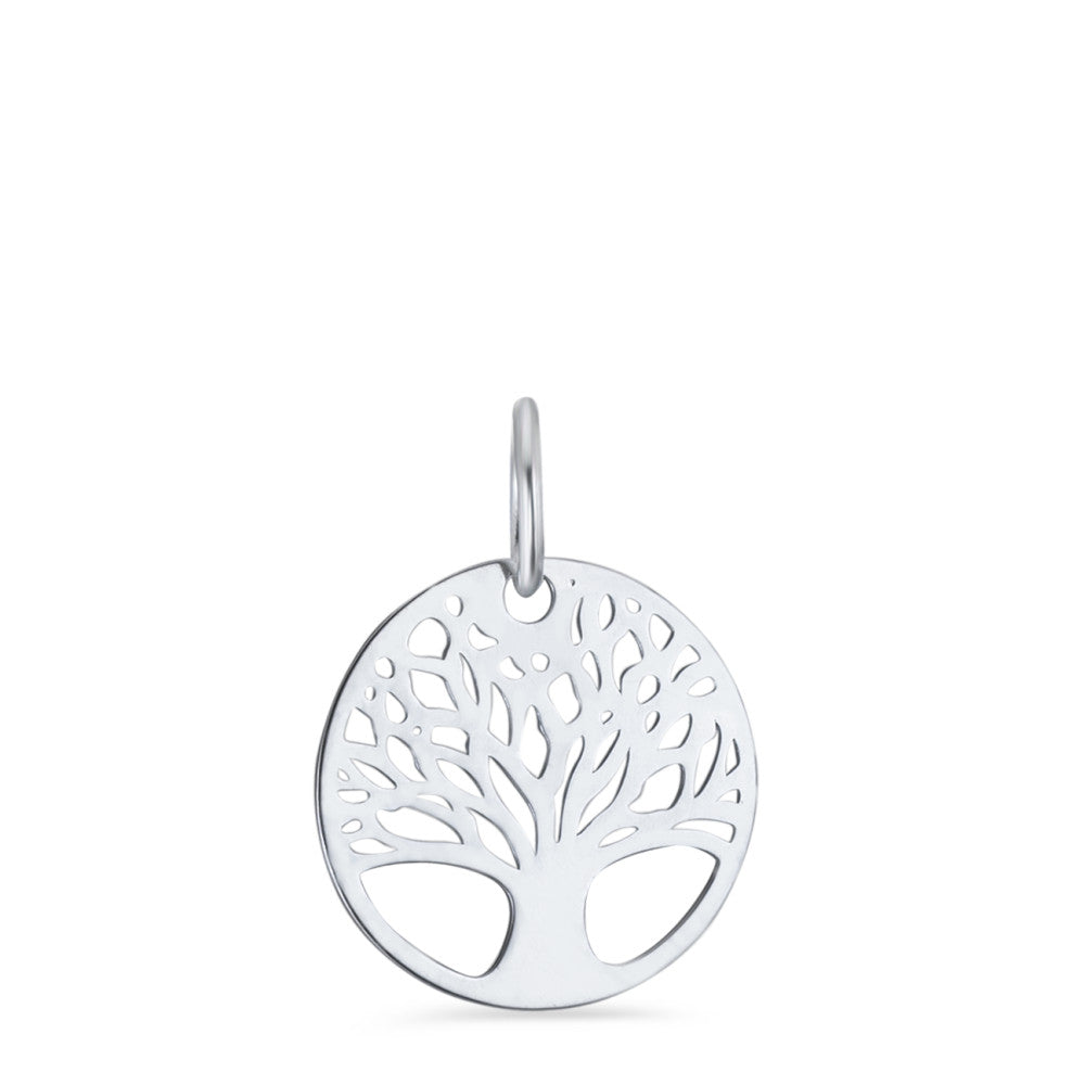 Pendentif Argent Rhodié Arbre de la vie Ø15 mm