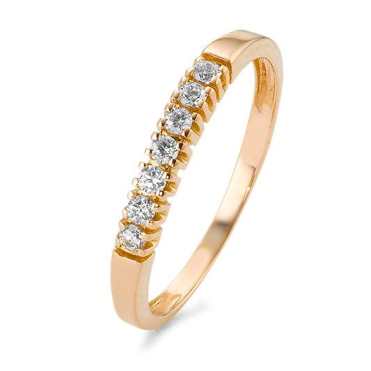 Bague d'éternité Or rouge 18K Zircone 7 Pierres