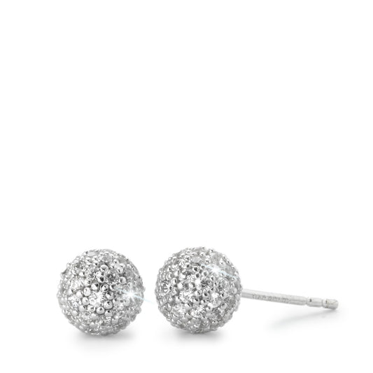 Clous d'oreilles Or blanc 18K Zircone