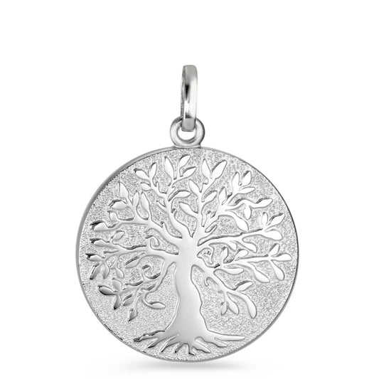 Pendentif Argent Rhodié Arbre de la vie Ø26 mm