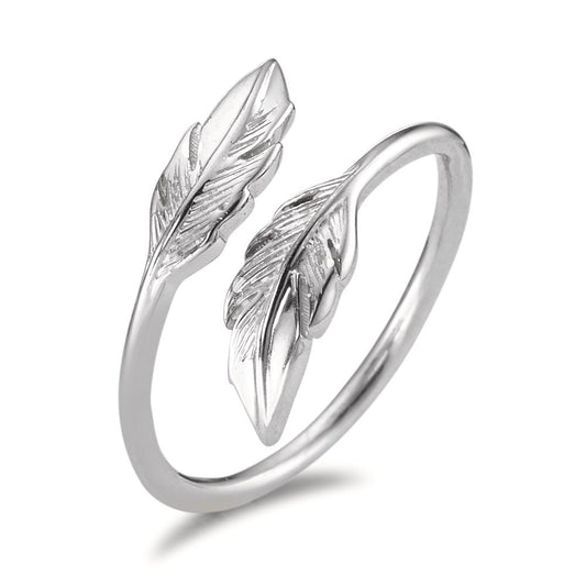 Bague Argent Rhodié Plume