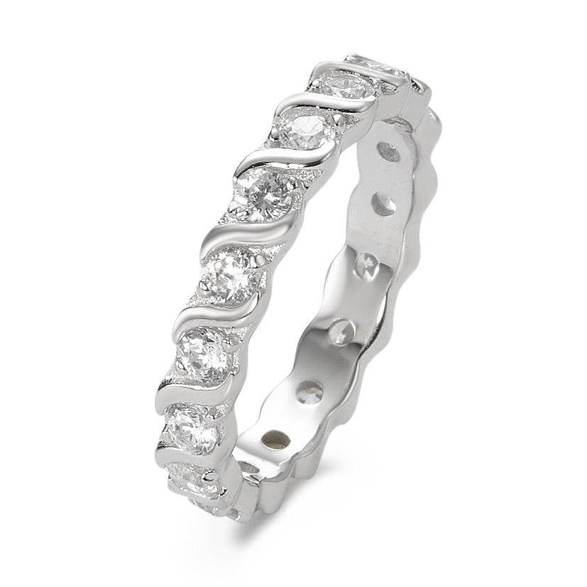 Bague Argent Zircone Rhodié