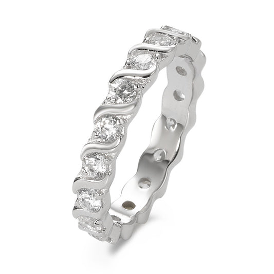 Bague Argent Zircone Rhodié