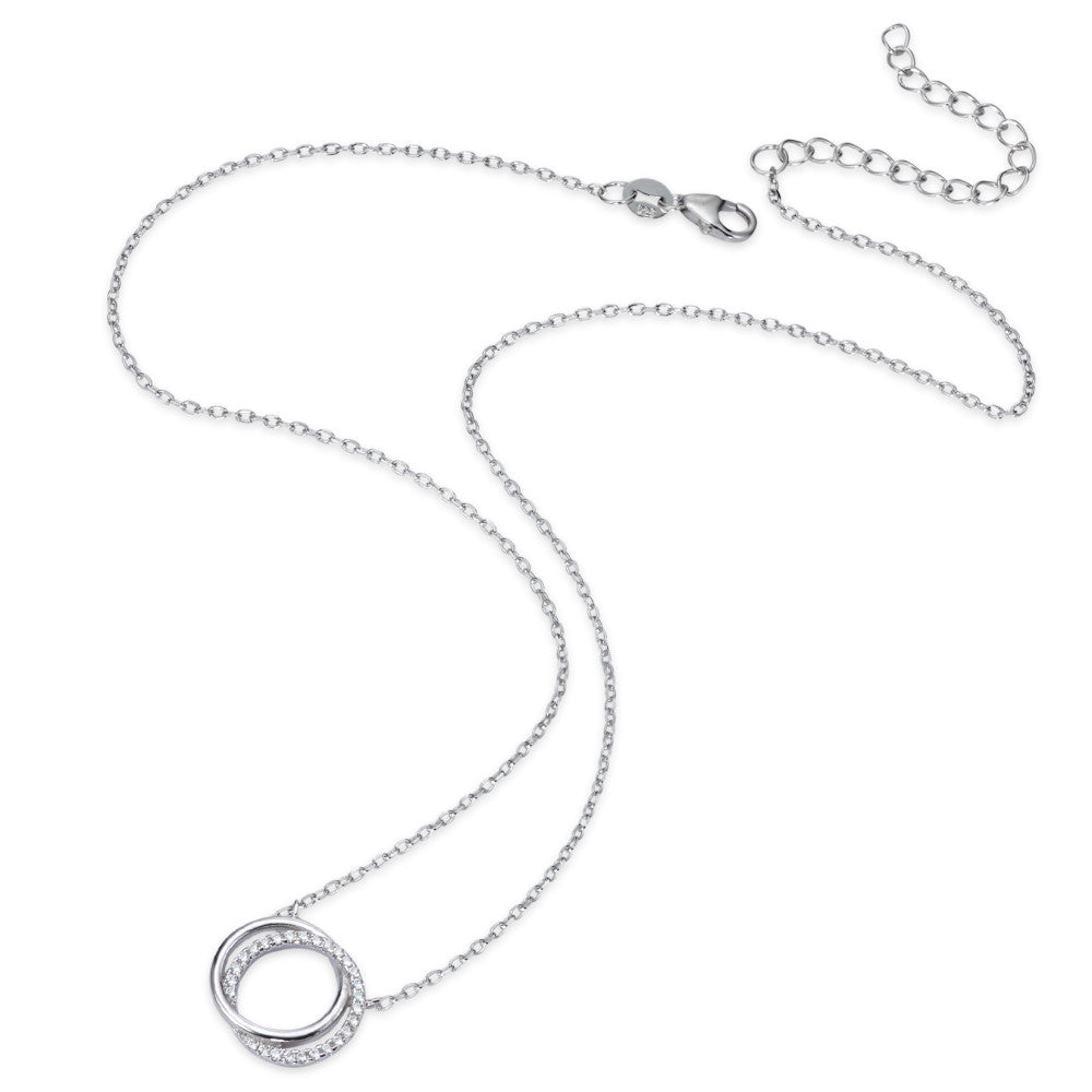 Collier Argent Zircone Rhodié 40-45 cm Ø15 mm