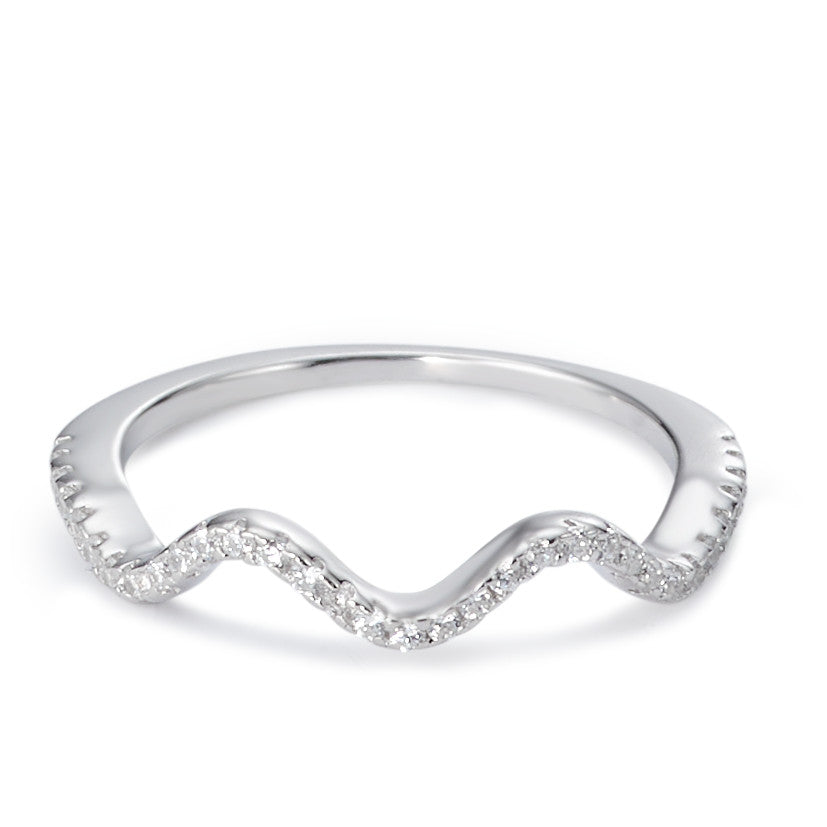 Bague Argent Zircone Rhodié