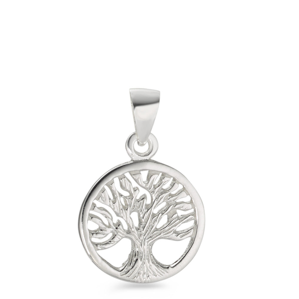 Pendentif Argent Rhodié Arbre de la vie Ø15 mm