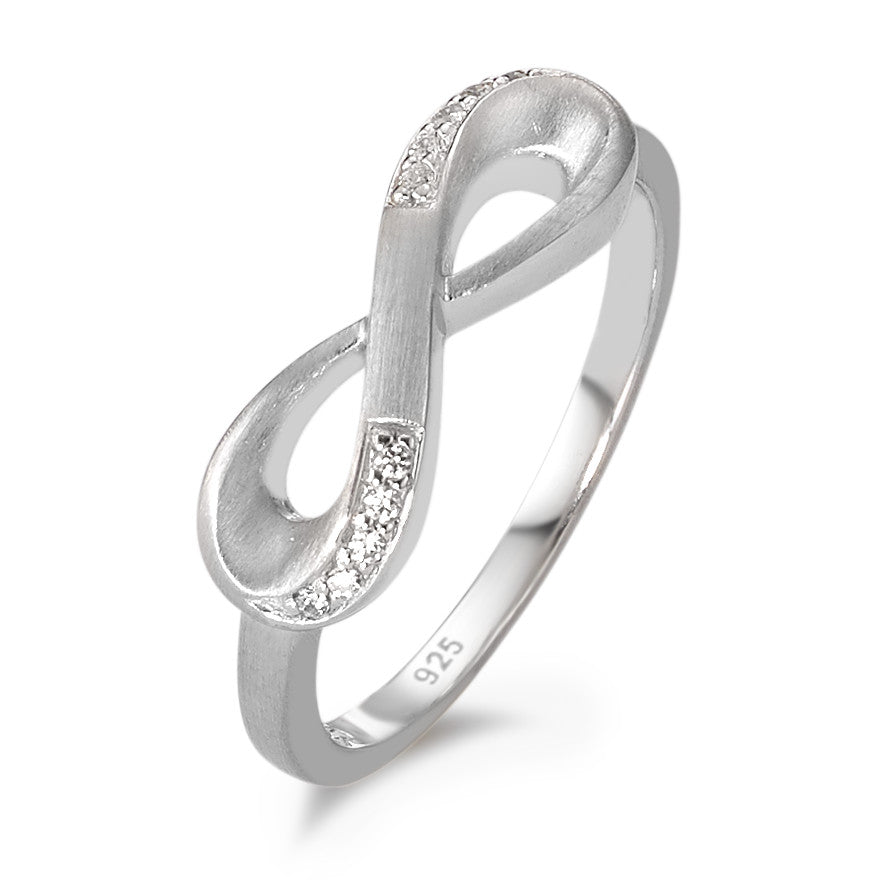 Bague Argent Zircone Rhodié Infini