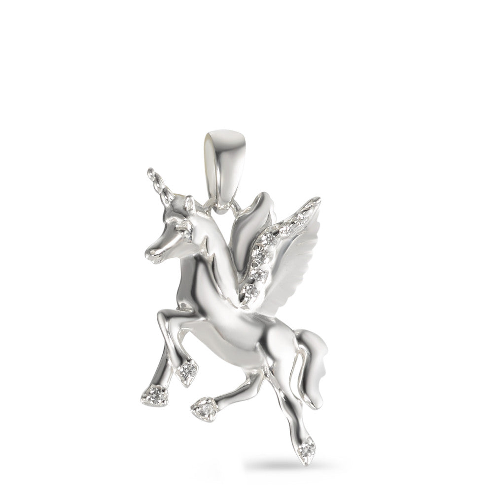 Pendentif Licorne Argent Zirconia