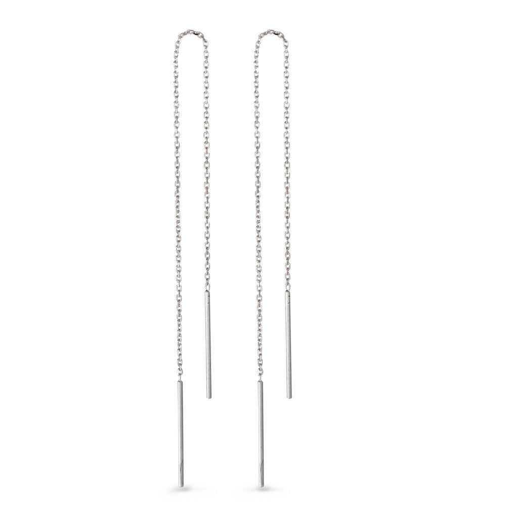 Boucles d'oreilles pendantes Argent Rhodié 15 cm