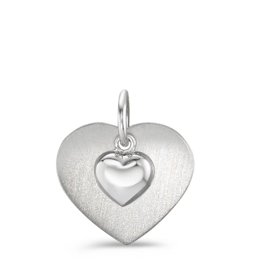 Pendentif Argent Rhodié Coeur Ø13 mm