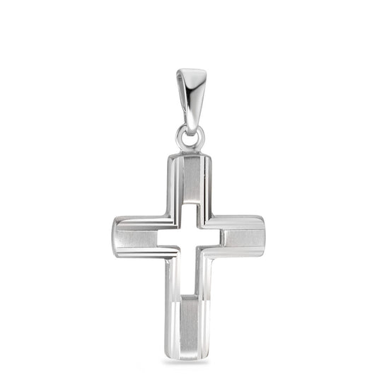 Pendentif Argent Rhodié Croix