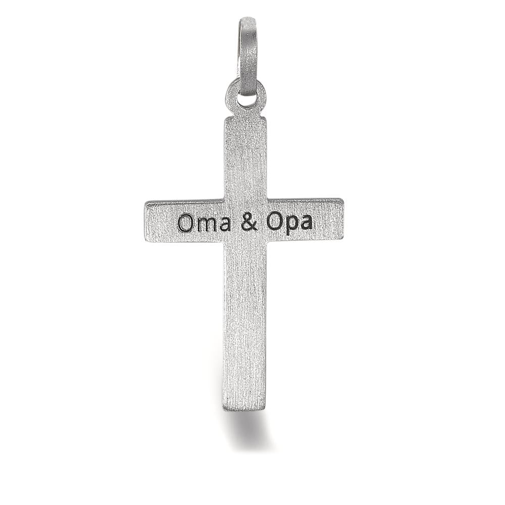 Pendentif Argent Rhodié Croix