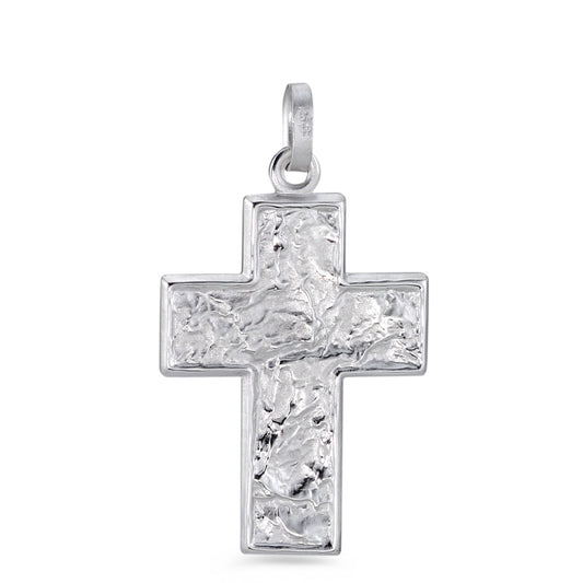 Pendentif Argent Rhodié Croix