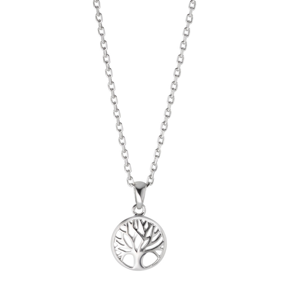 Chaînette avec pendentif Argent Rhodié Arbre de la vie 40-42 cm Ø10.5 mm