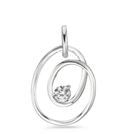 Pendentif Argent Zircone Rhodié