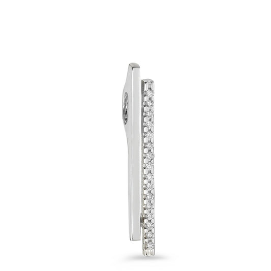 Pendentif Or blanc 18K Diamant blanc, 0.08 ct, 16 Pierres, brillant, w-si