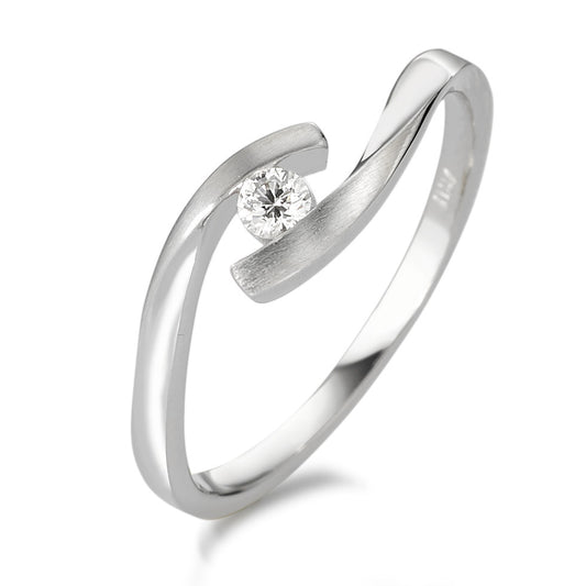 Bague Or blanc 18K Diamant blanc, 0.07 ct, brillant, w-si