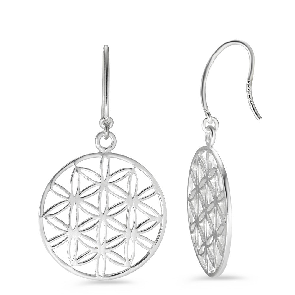 Pendant d'oreilles Argent Fleur de vie Ø20 mm