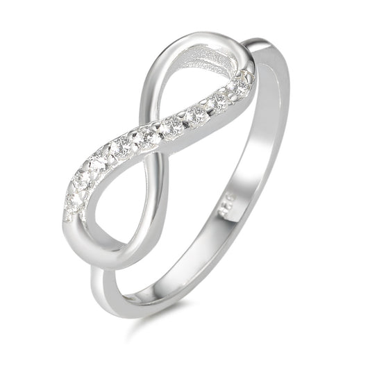 Bague Argent Zircone 9 Pierres Infini