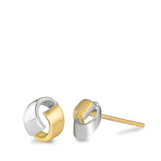 Clous d'oreilles Or jaune 18K, Or blanc 18K Ø7 mm