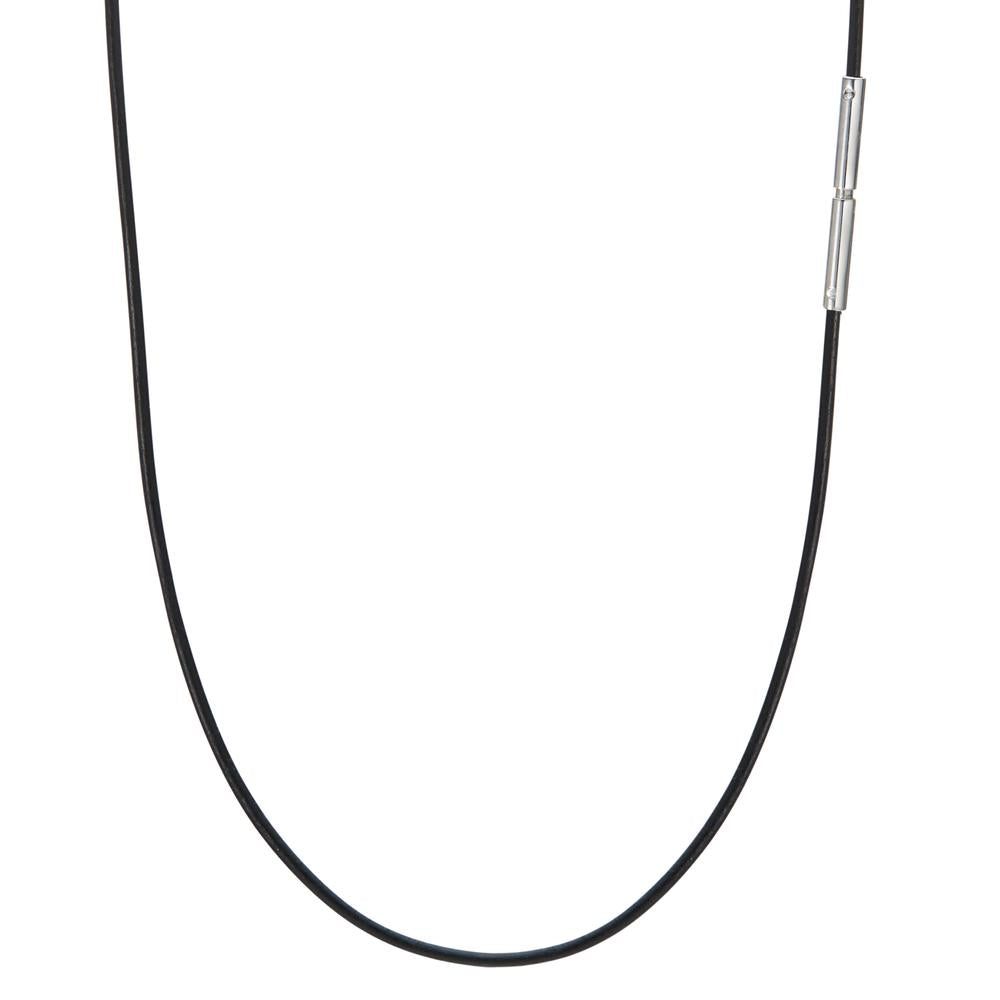 Collier Cuir, Acier inoxydable 38 cm Ø1 mm