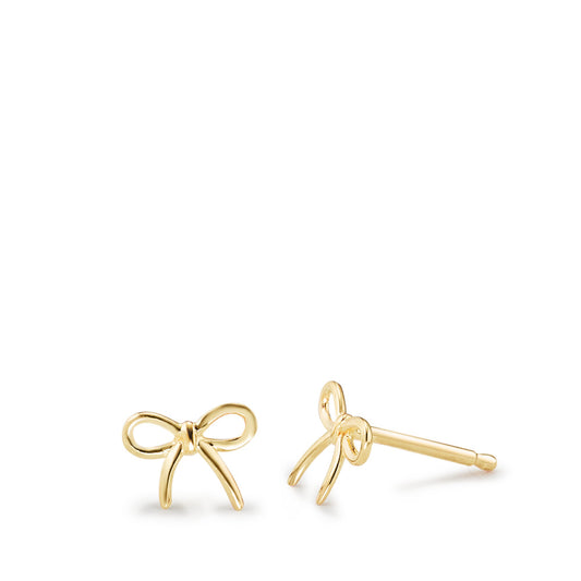 Clous d'oreilles Argent jaune Plaqué or Noeud Ø7.5 mm