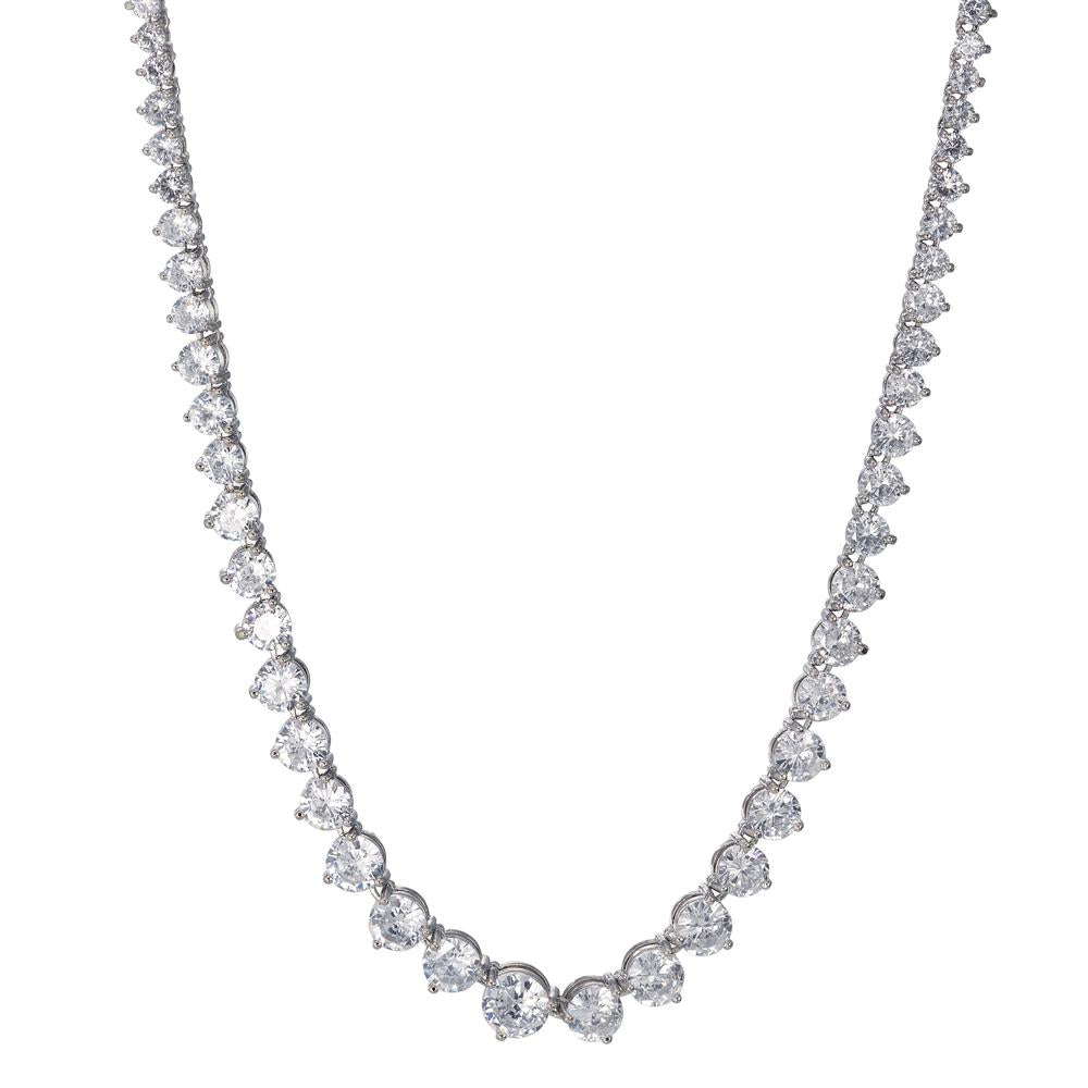 Collier Argent Zircone Rhodié 42 cm