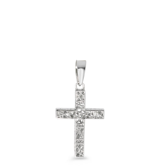 Pendentif Argent Rhodié Croix