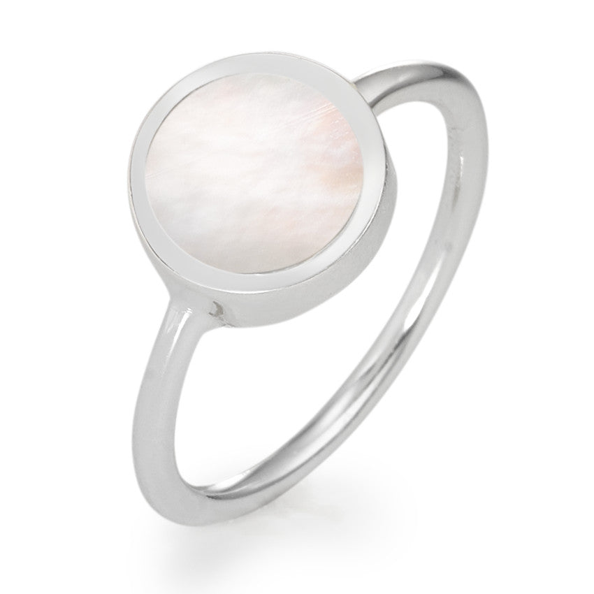 Bague Argent nacre Ø10 mm