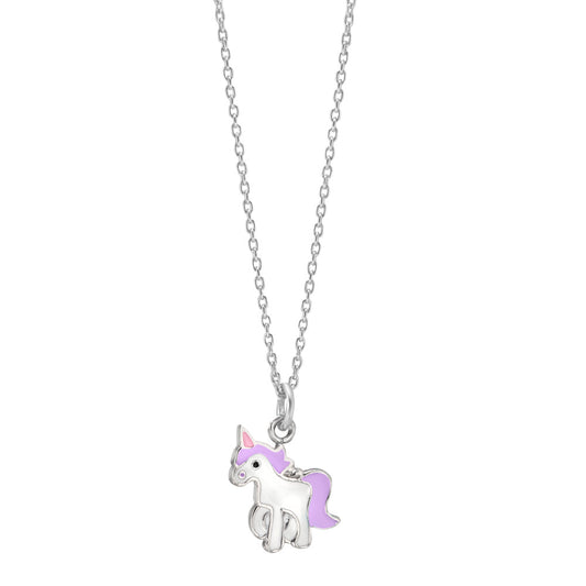 Chaînette avec pendentif Argent Rhodié Licorne 36-38 cm