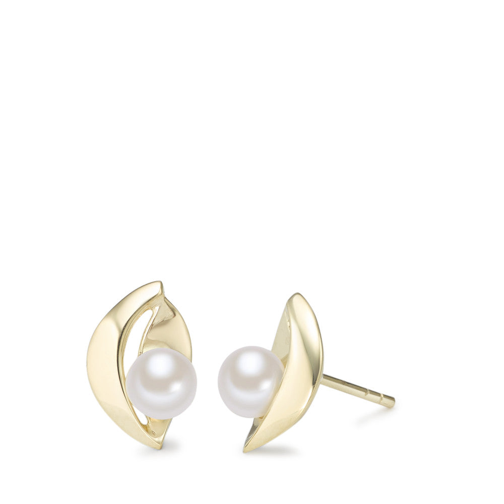 Clous d'oreilles Or jaune 9K perle d'eau douce