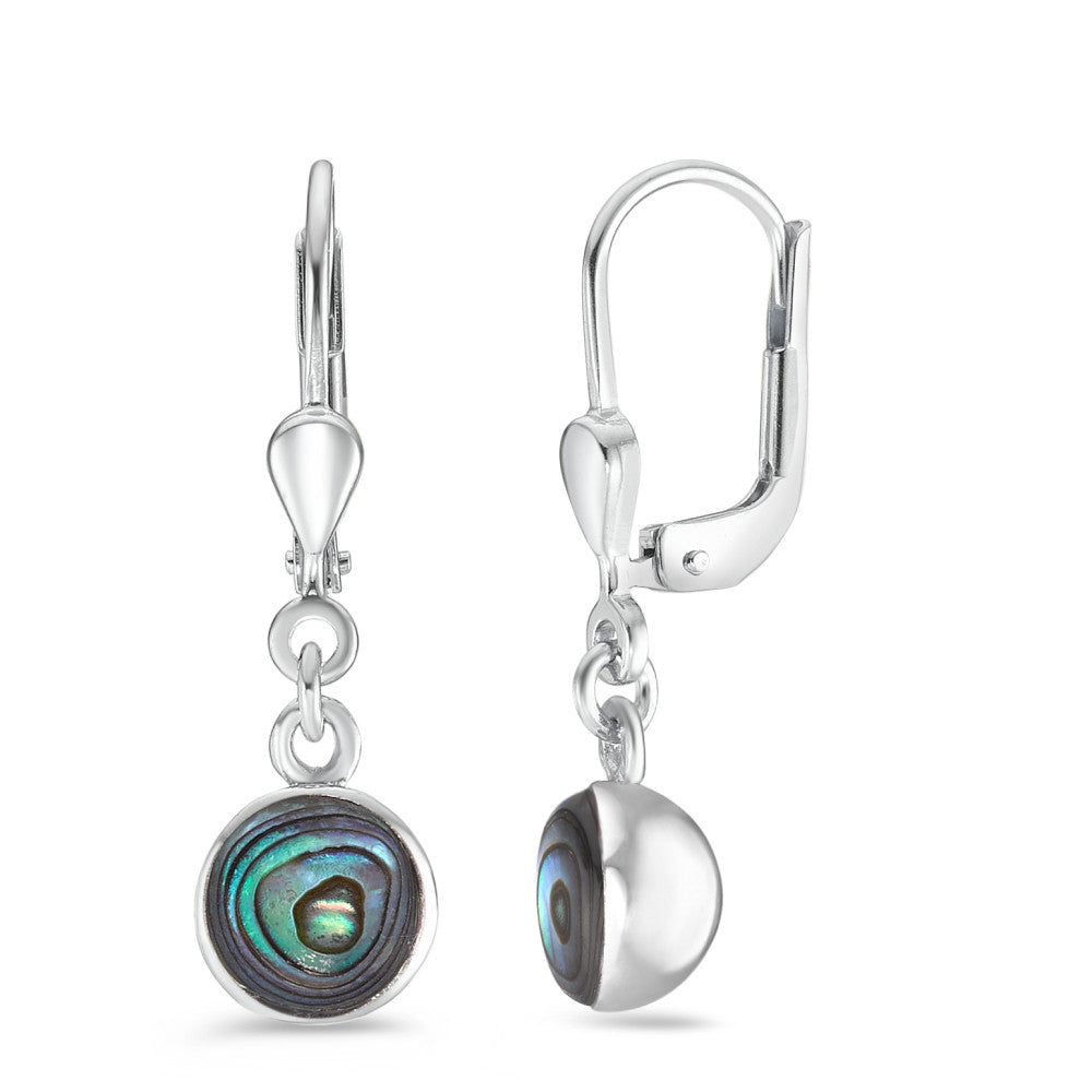 Pendant d'oreilles Argent Abalone Ø7 mm